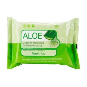 FARM STAY Салфетки очищающие aloe moisture soothing cleansing tissue, 30 шт