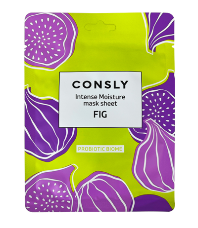 CONSLY Маска с экстрактом инжира probiotic biome intense moisture fig mask sheet, 25 мл