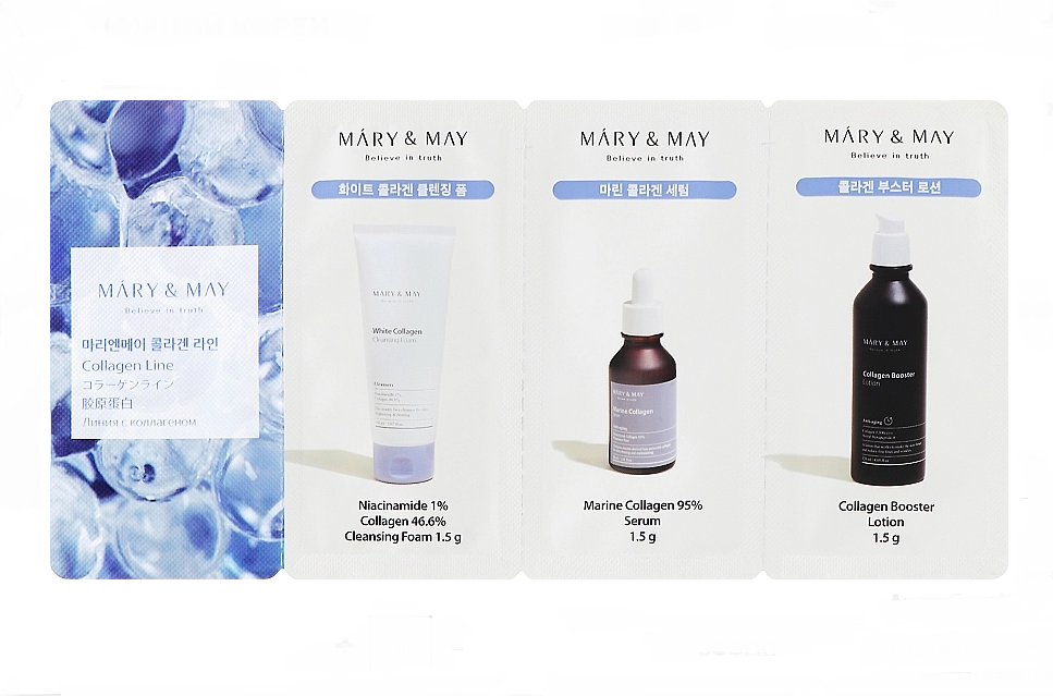 Наборы mary may. Mary May Collagen Booster Lotion. Mary&May] коллагеновый лосьон-бустер. Mary&May believe in Truth набор.