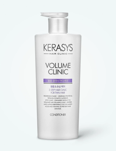 KERASYS Кондиционер для тонких волос volume clinic conditioner, 600 мл