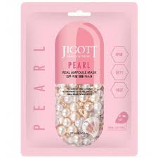 JIGOTT Маска тканевая с экстрактом жемчуга real ampoule mask pearl, 27 мл