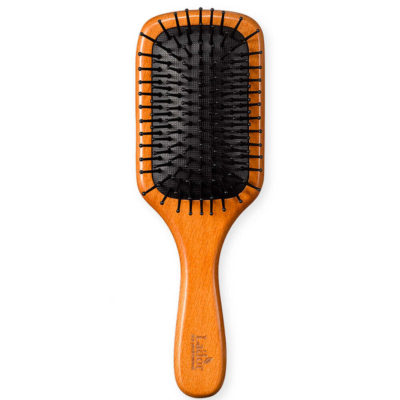 LA'DOR Расческа массажная для волос middle wooden paddle brush, 1 шт