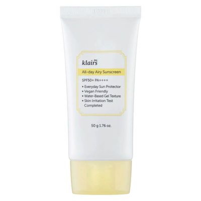 DEAR, KLAIRS Крем солнцезащитный all-day airy sunscreen spf50+pa++++, 50 мл