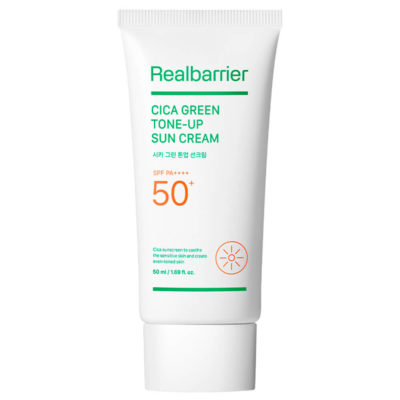 REAL BARRIER Крем солнцезащитный cica green tone up sun cream spf50+, 50 мл