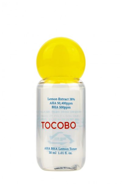 TOCOBO Тонер отшелушивающий с экстрактом лимона и кислотами aha bha lemon toner, 30 мл