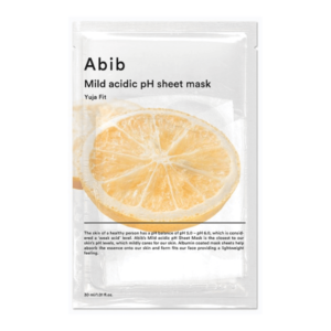 ABIB Маска тканевая для лица осветляющая с юдзу mask sheet mild acidic ph yuja fit, 30 мл