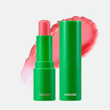 AMUSE Бальзам для губ увлажняющий с розовым оттенком vegan green lip balm 02 rose,3,5 г