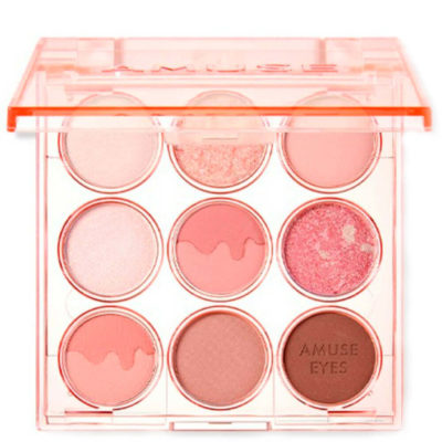 AMUSE Палетка теней в теплых персиковых оттенках eye color palette 01 warm boksoonga, 5,4 г