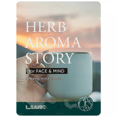 L.SANIC Маска тканевая с экстрактом бергамота herb aroma story bergamot, 25 мл