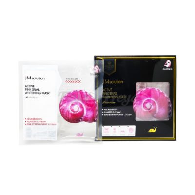 JM SOLUTION Маска премиальная для сияния кожи active pink snail mask premium, 33 мл