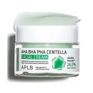 APLB Крем с центеллой и кислотами aha bha pha centella facial cream, 55 мл