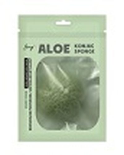 SINGI Спонж косметический (конняку) для чувствительной кожи aloe konjac sponge