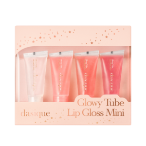 DASIQUE Мини-набор глянцевых блесков glowy tube lip gloss mini kit warm, 3.7g x 4 шт