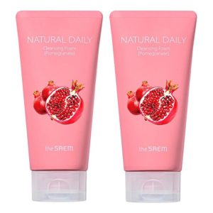 THE SAEM Набор пенок с гранатом natural daily сleansing foam pomegranate set, 150 мл x 2 шт