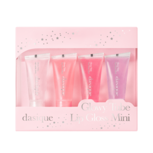 DASIQUE Мини-набор глянцевых блесков glowy tube lip gloss mini kit cool, 3.7g x 4 шт